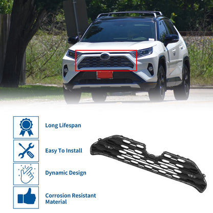 Front Hood Bumper Grille for Toyota RAV4 (2019-2022) Black