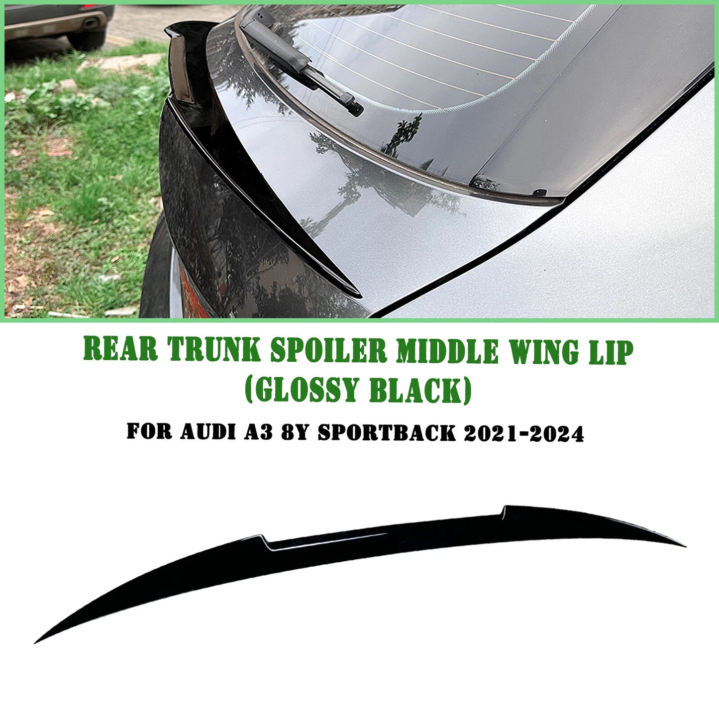 Rear Boot Spoiler Lip for Audi A3 8Y Sportback (2021-2024)