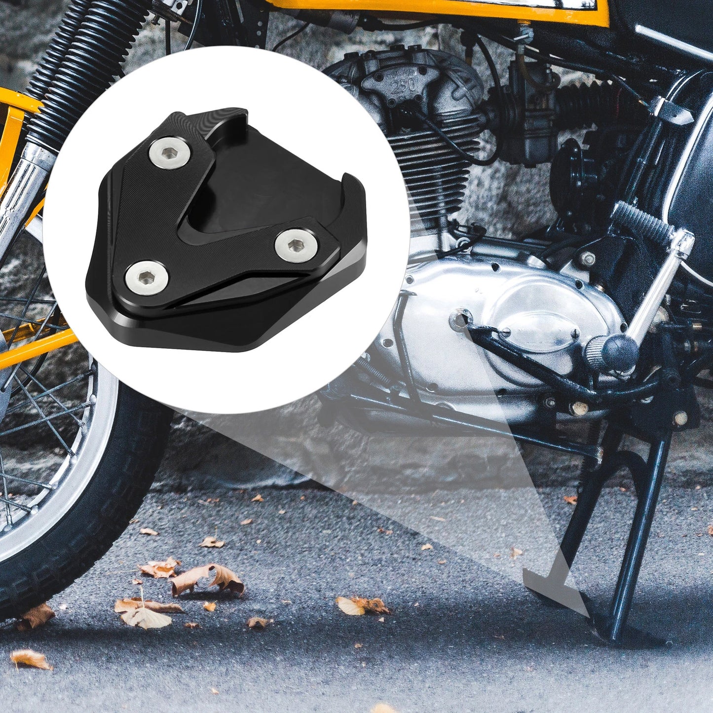 Motorcycle Kickstand Pad Side Stand Plate for HONDA CB1300 (2020-2023)