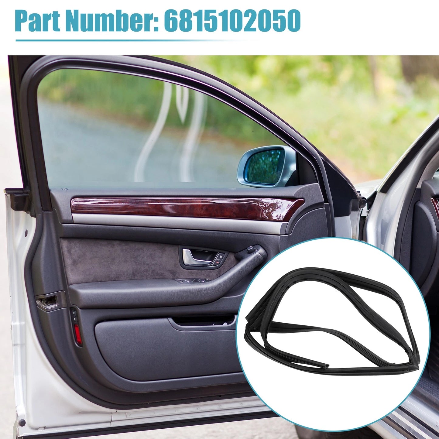 Front Left Door Glass Run Channel Seal for Toyota Corolla (2003-2008)