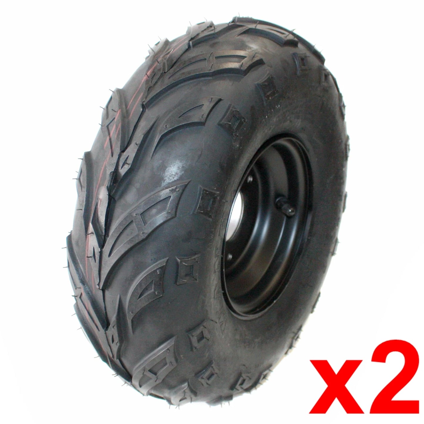 145/70-6 6" 3 Stud Wheel Rim Tire for 110cc Quad Dirt Bike ATV Buggy