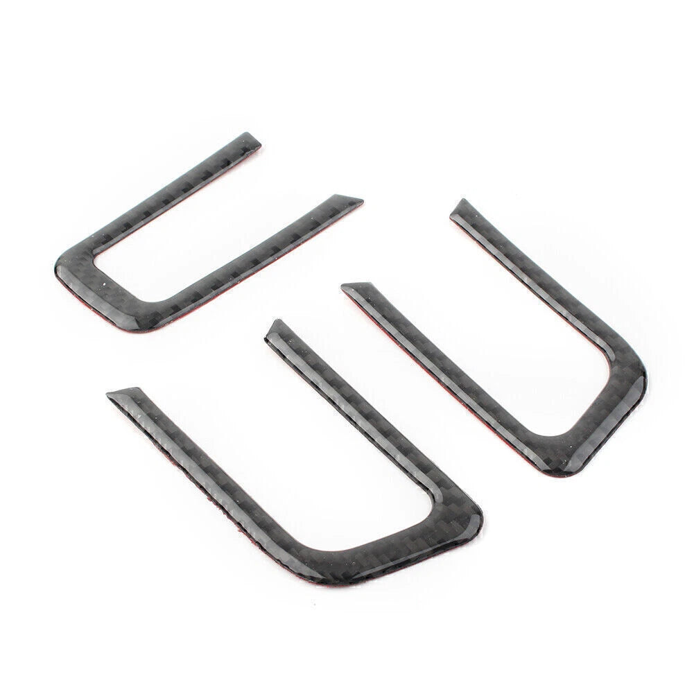 3 x Carbon Fiber Steering Wheel Cover Trim for Ford Mustang (2015-2019)