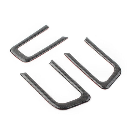 3 x Carbon Fiber Steering Wheel Cover Trim for Ford Mustang (2015-2019)