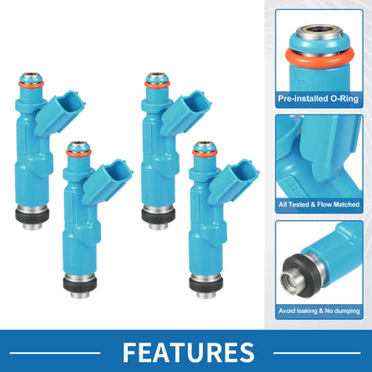 4 Pcs Fuel Injector for Toyota Yaris (1999-2005)