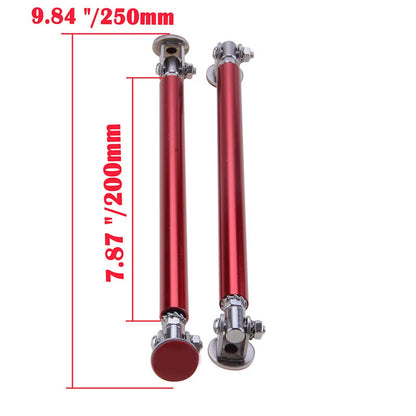 Adjustable Red Front Bumper Lip Splitter Strut Rods for Car