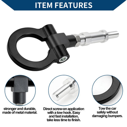 Tow Hook for Honda S2000 20.4cm Black (2000-2009)