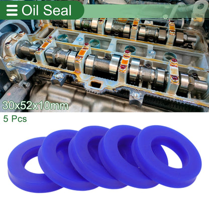 Oil Seal Rotary Shaft Seal TPU 30x52x10mm High-Pressure Blue 5 Pcs