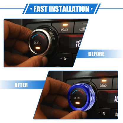 4 x AC Climate Control Knob Rings for Ford Maverick (2022-2023) Blue
