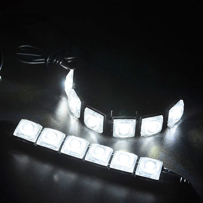 2 x White DC 12V 6-LED Daytime Running Lights for Car Fog Lamps (2010-2023)