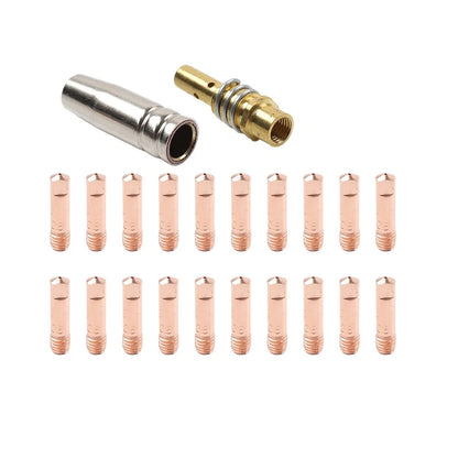 22 x Mig Welding Gun Tips 030/035 Kit for MB 15AK MIG125 MIG135 Welder