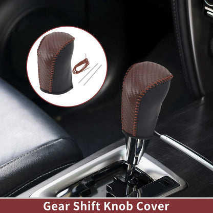 Brown Faux Leather Gear Shift Knob Cover for Subaru Forester (2006-2012)