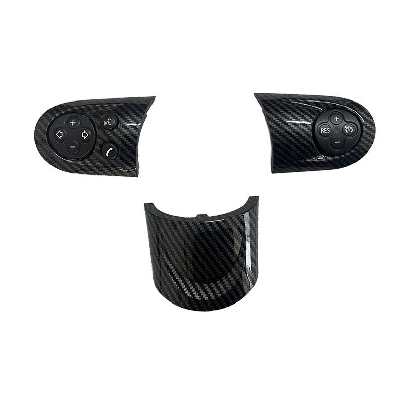 Carbon Look Steering Wheel Multifunction Cruise Button Panel for Mini R55-61