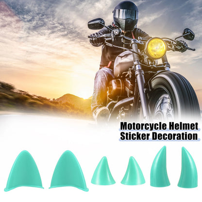 Set Cat Ears Style Devil Horn Decoration for Motorcycle Blue
