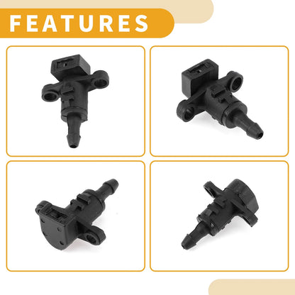 Windshield Washer Nozzles  Black for Kia Ceed, Rio (2011-2018)