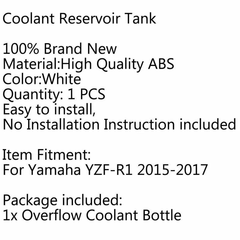 Coolant Expansion Tank + Cap for Yamaha YZF-R1 (1998-2003)