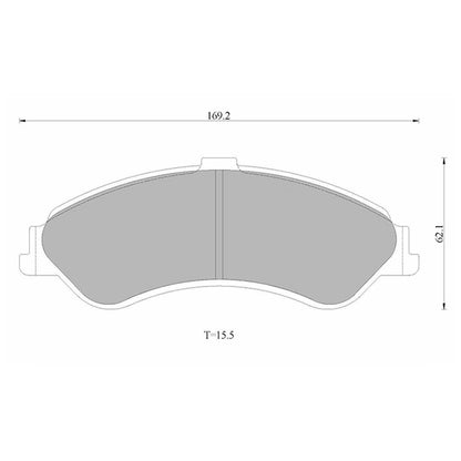 Front Disc Brake Pad Set for Falcon AU Series 2 & 3 Fairmont Fairlane LTD