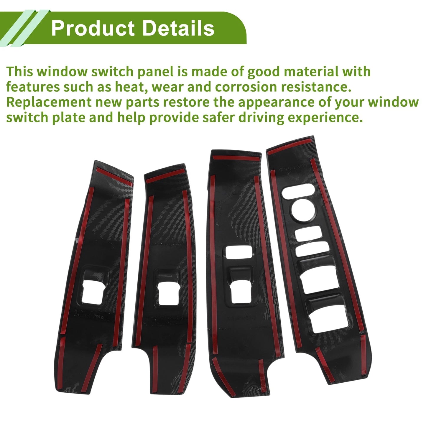4 x Window Switch Bezel Covers for Honda Civic (2022-2025)