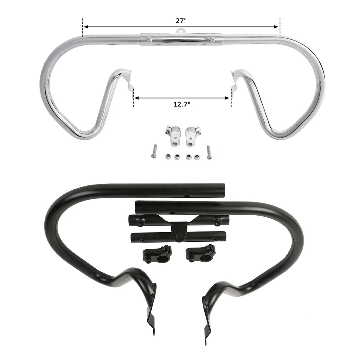 Engine Guards Crash Bar for Harley V-Rod Muscle VRSCA Chrome/Blk (2002-2017)