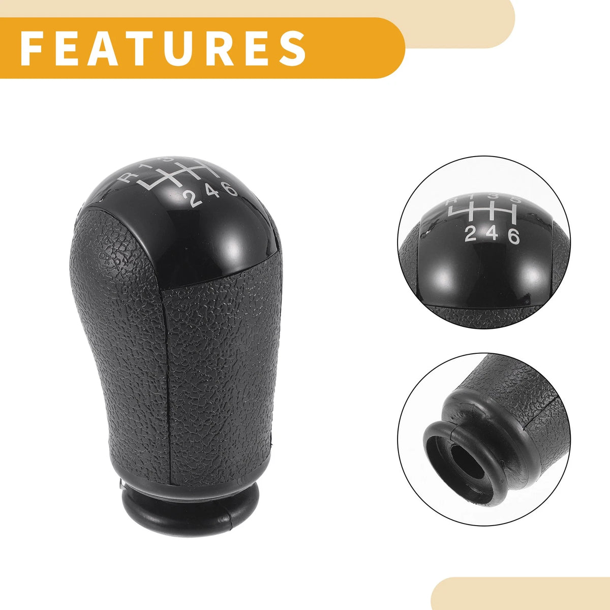6 Speed Manual Gear Shifter Knob for Ford Focus (2005-2012) Black/White