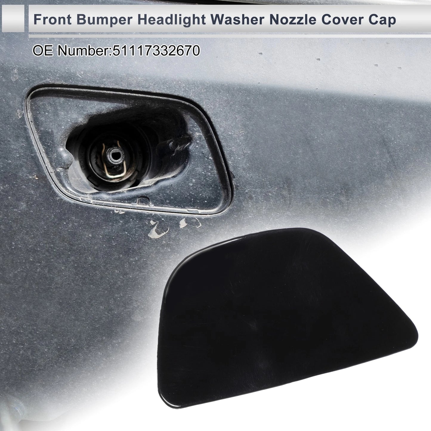 Bumper Headlight Washer Nozzle Cover Cap for BMW 535i (2008-2010)