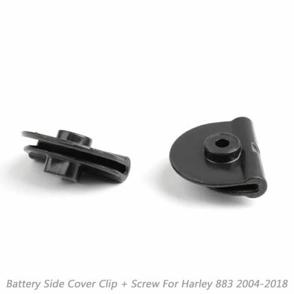 4 x Battery Left Side Cover Clips + Screws for Harley Sportster (2004-2018)