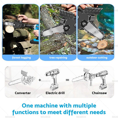 6" Electric Drill Converter to Chainsaw Wrench for Three-Jaw Collet Drill