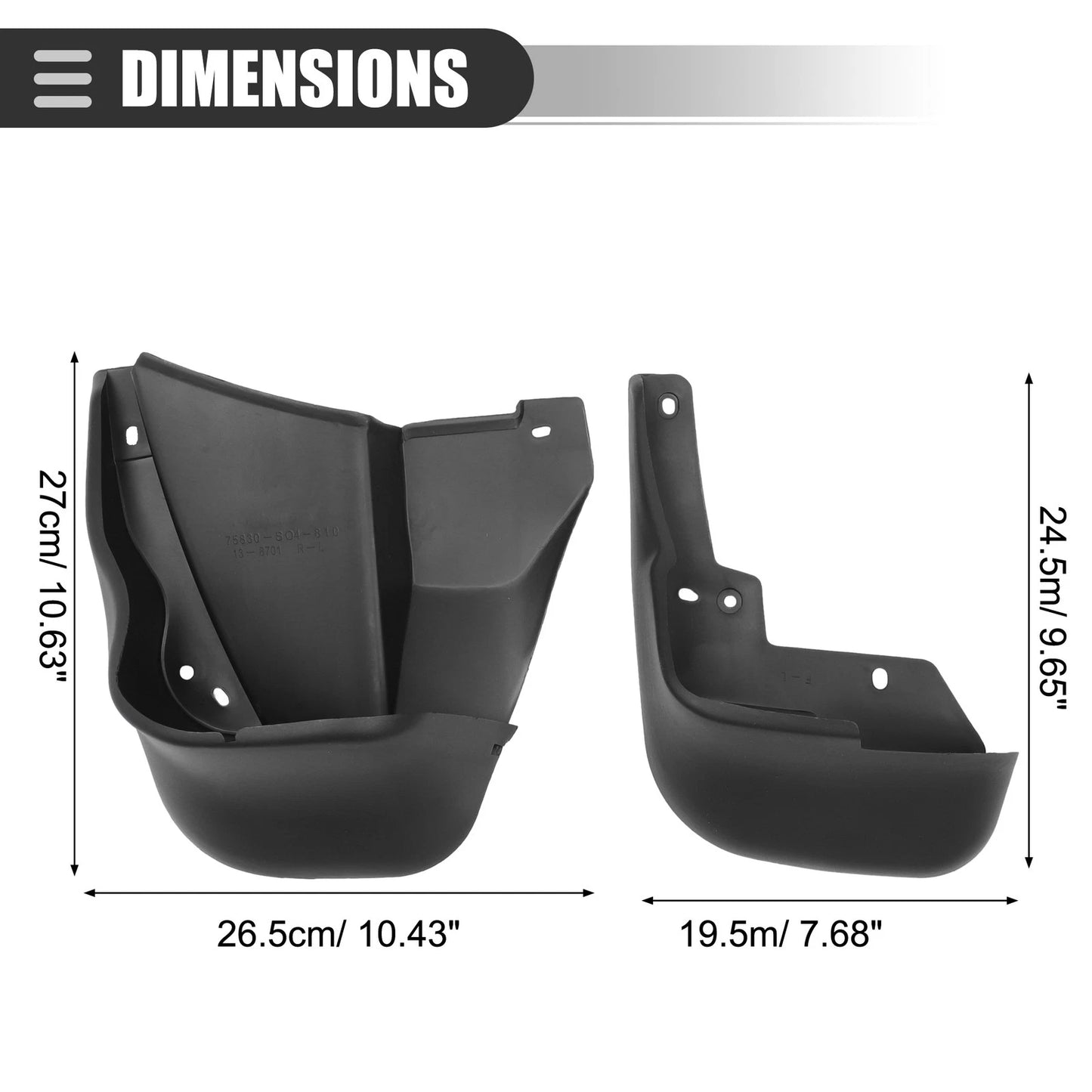 Car Mud Flaps Splash Guards Set for Honda Civic (1996-2000)