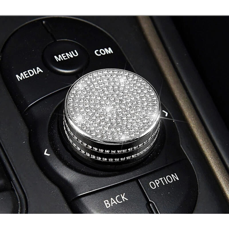 Crystal Console Multimedia Button Cover Trim fit For Mini Cooper F55 F56 F57