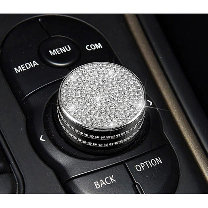 Crystal Console Multimedia Button Cover Trim fit For Mini Cooper F55 F56 F57