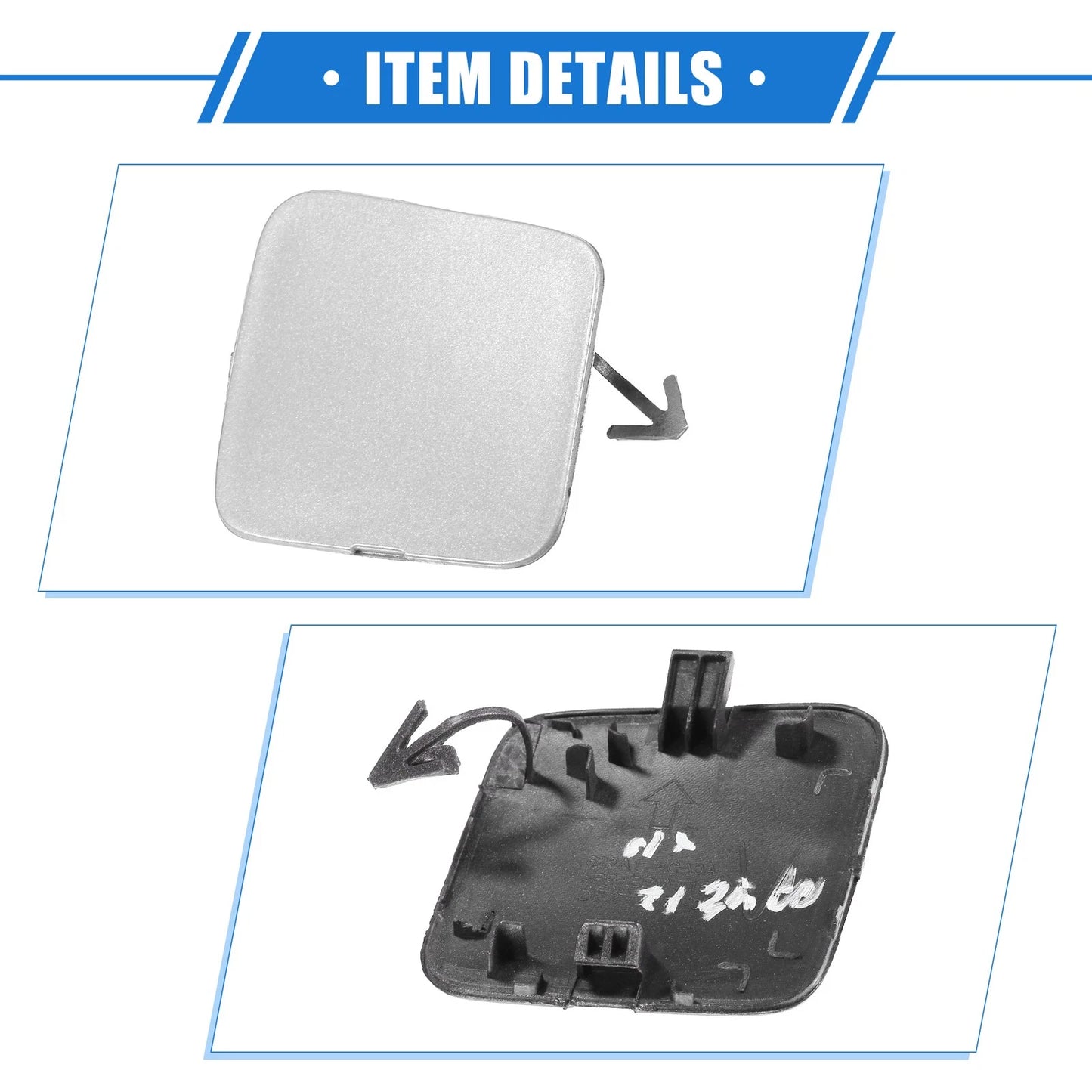 Tow Hook Cover Front Right for Infiniti Q50 Silver (2014-2018)