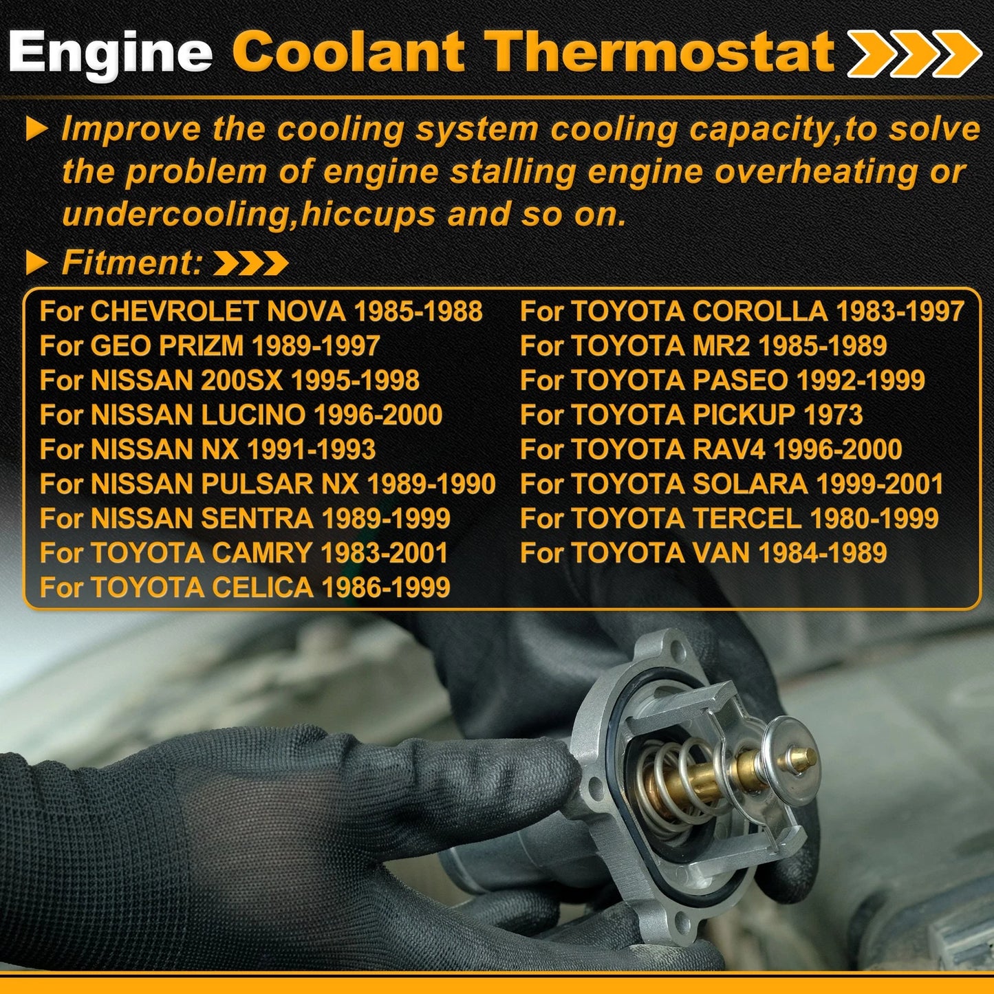 Engine Coolant Thermostat Seal for CHEVROLET NOVA (1985–1988)