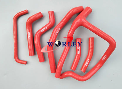 Aluminum Radiator + Red Silicone Hose for Honda XRV750 Africa Twin (1993-2003)