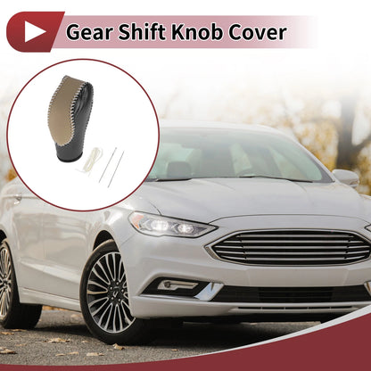Gear Shift Knob Cover for Ford Fusion (2013-2016) Black Beige