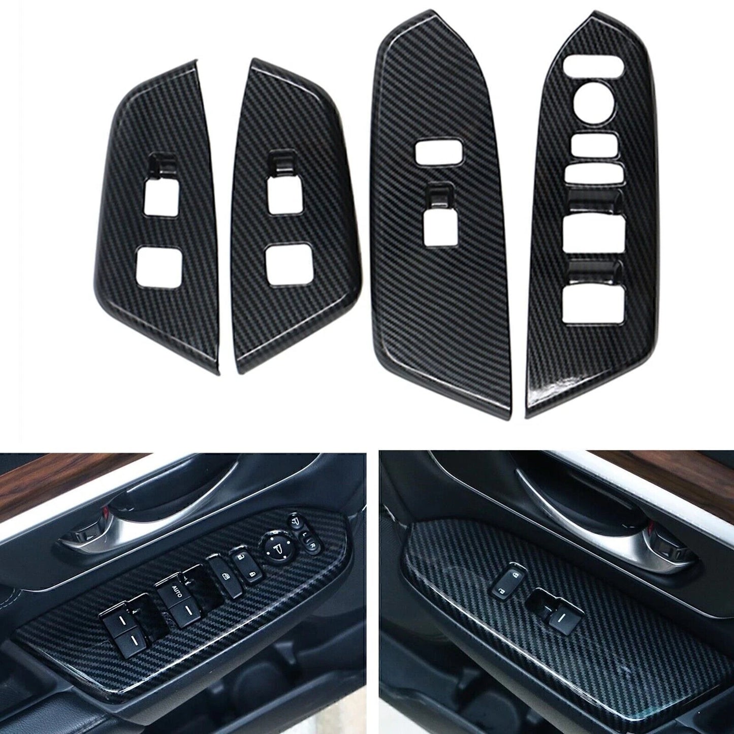 4pcs Window Control Switch Panel Covers for Honda CR-V (2017-2022)