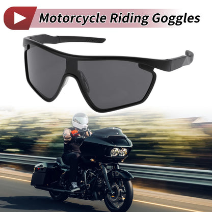 1 Pc Motorcycle Riding Goggles Deep Gray Lens Black Frame for Motorcycle