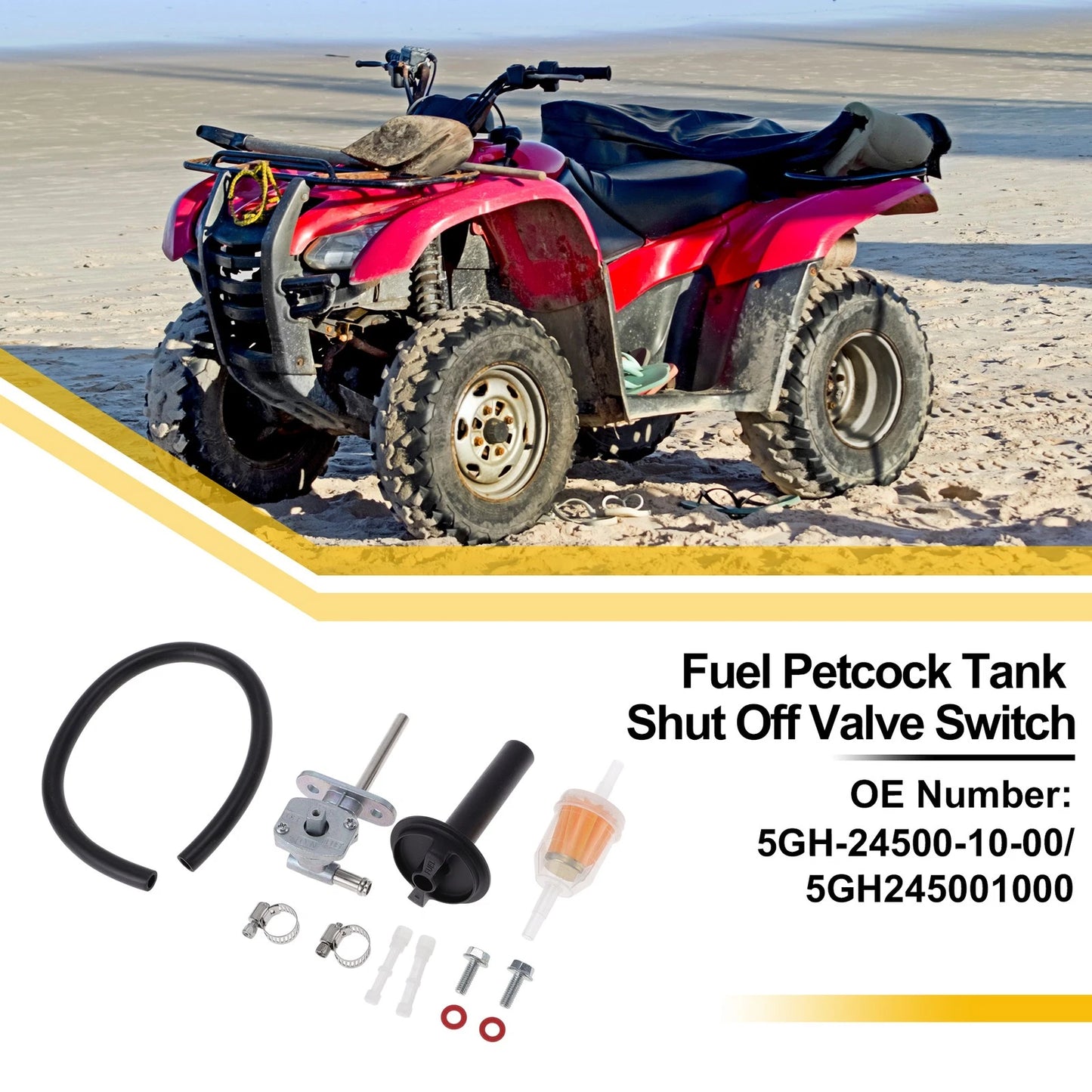 Fuel Valve Petcock Gas Tank Switch for Yamaha Kodiak
