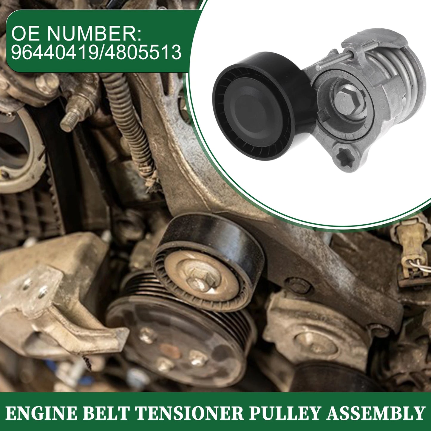 Engine Belt Tensioner Pulley Assembly for Chevrolet Nubira Saloon