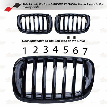 M-Color Front Grille Cover Strips for BMW X5 E70 (2008-2013)
