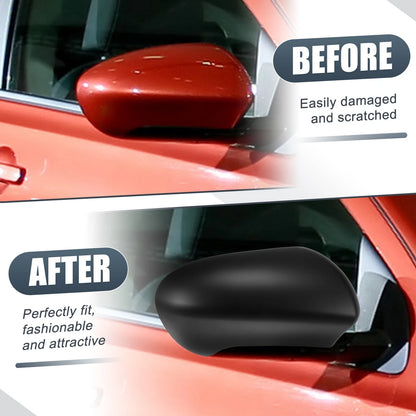 Matte Black Right Side Mirror Cover for Nissan Qashqai J10 (2007-2014)