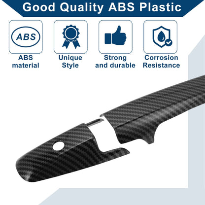 Carbon Fiber Black Door Handle Cover Trim for Honda Civic (2006-2011)