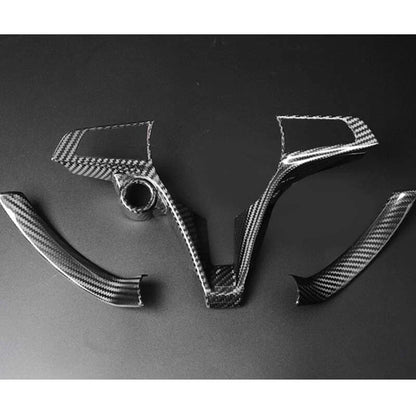 Real Carbon Fiber Steering Wheel Cover Trim for Alfa Romeo Stelvio 2017-2019