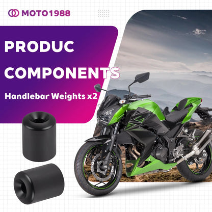 2Pcs Handlebar Weights for Kawasaki Ninja 500R EX500D (1997–2009)