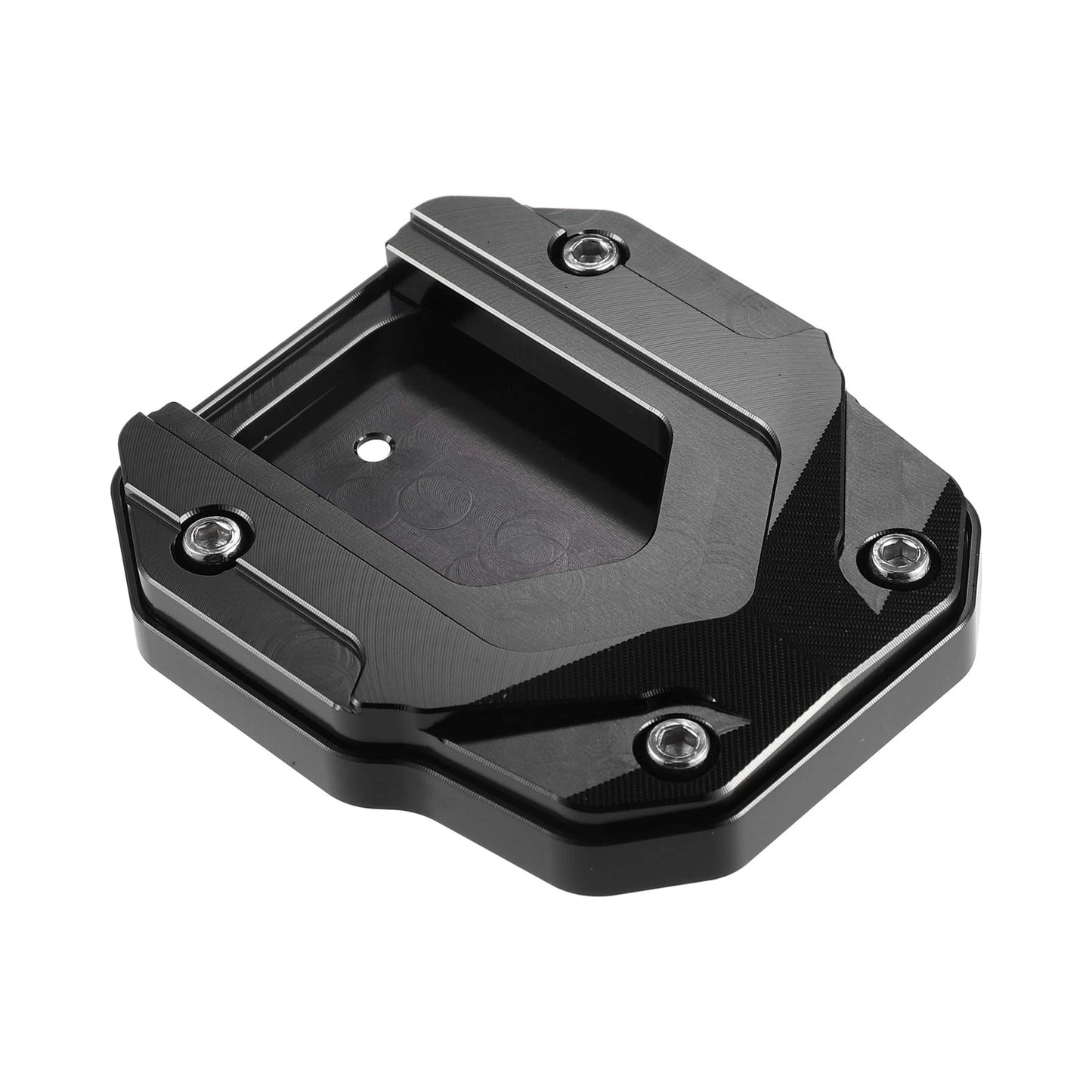 Aluminum Alloy Motorcycle Kickstand Plate Pad for BMW with Wrench Black