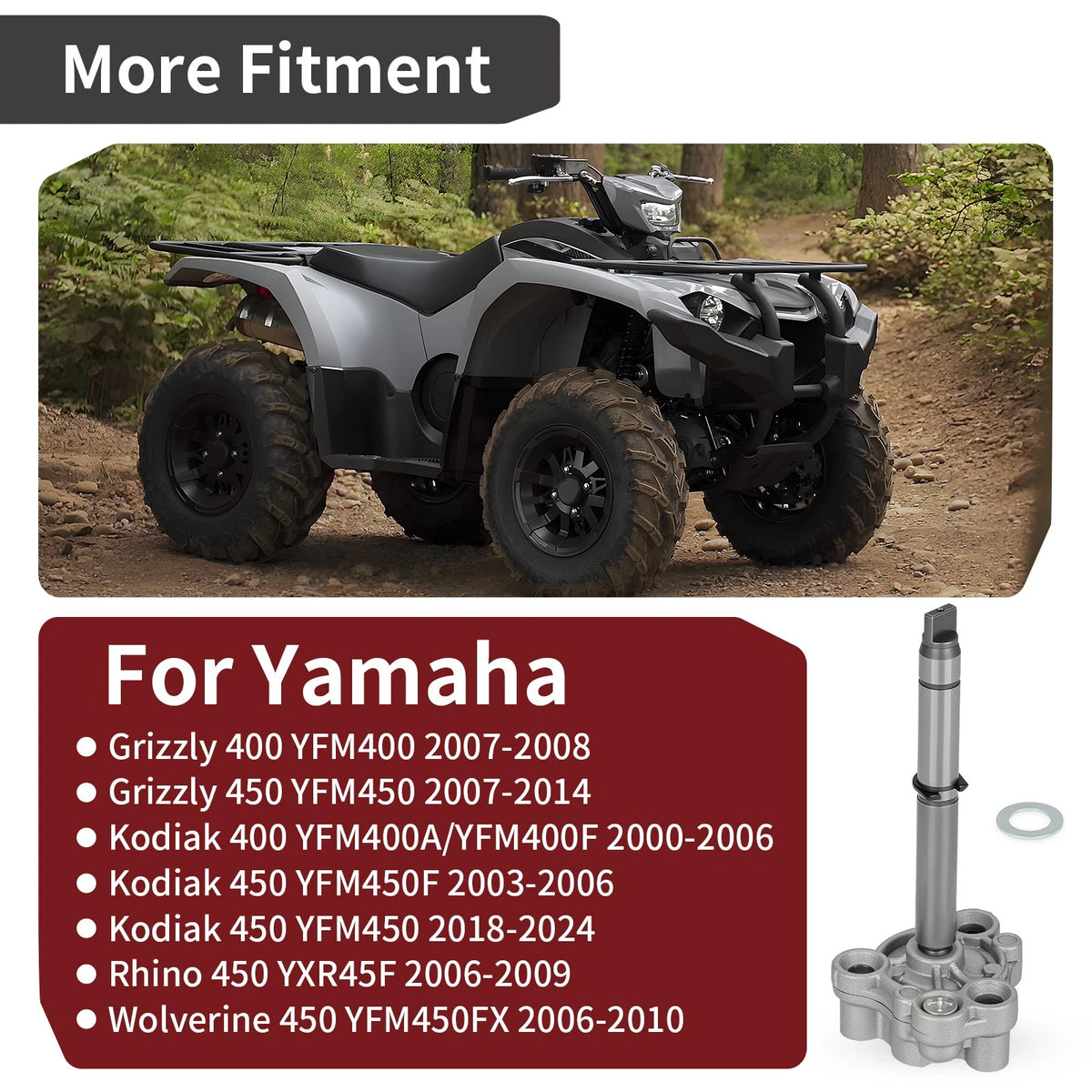 Oil Pump for Yamaha Rhino 450 YXR45F (2006–2009)