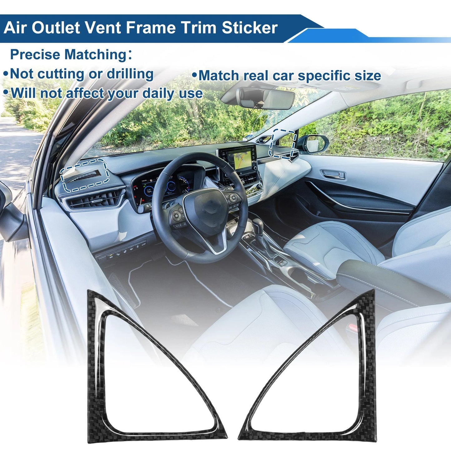 AC Outlet Vent Trim Cover Frame 1 pair for Toyota Corolla (2007–2013)