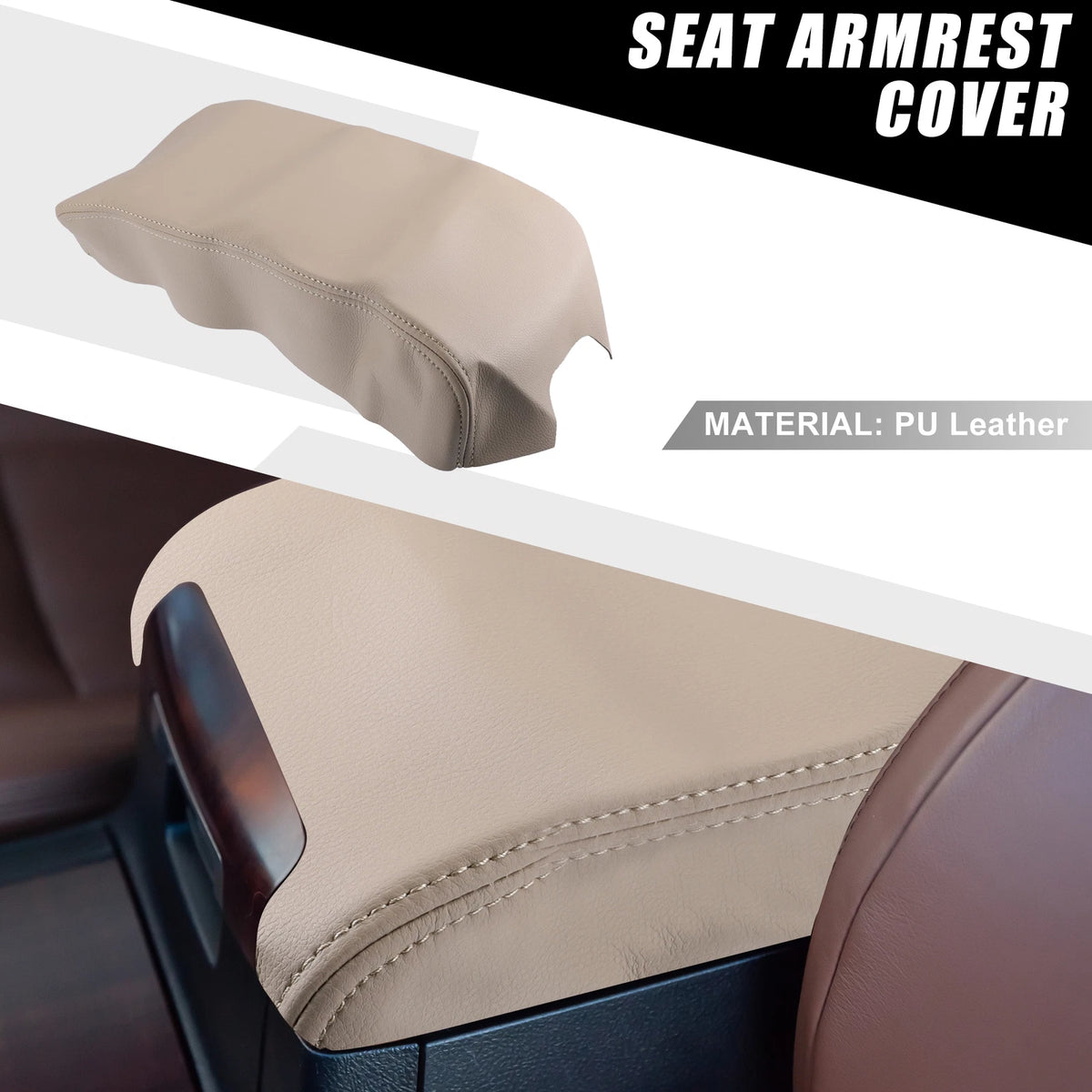 Car Center Console Armrest Cover for Toyota Camry (2012-2017) Beige