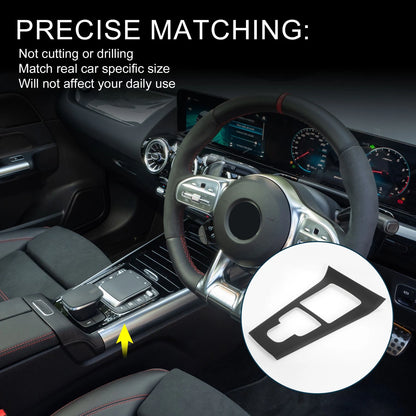Center Console Panel Sticker for Mercedes-Benz GLA Class (2020-2021) Black Gray