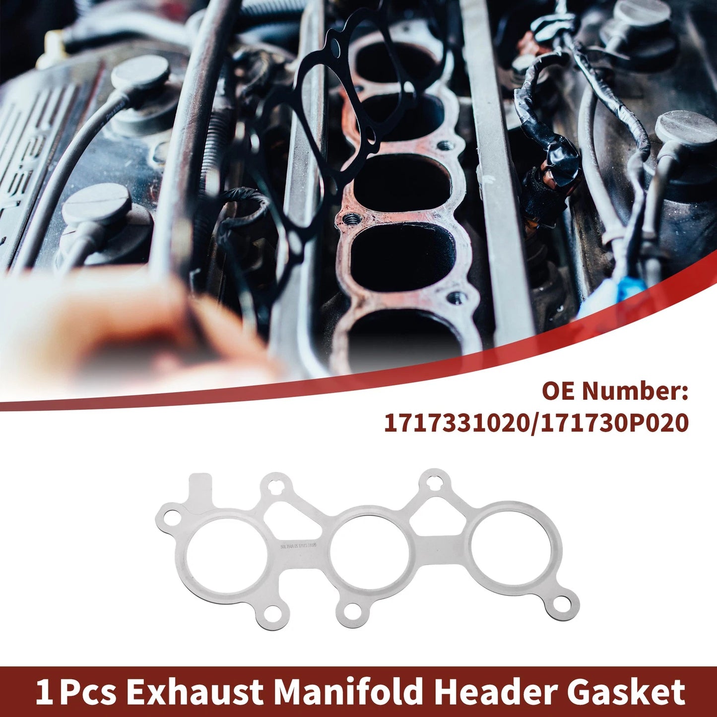 1 Pc Exhaust Manifold Header Gasket for Toyota Avalon (2005–2018)