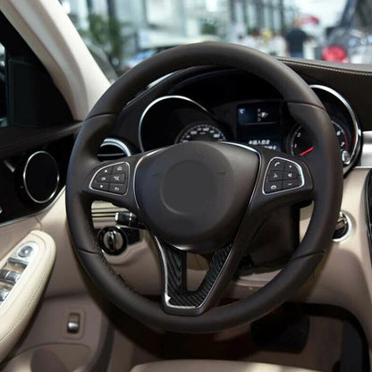 Carbon Fiber Steering Wheel Cover for Mercedes W204 W205 (2007-2010)