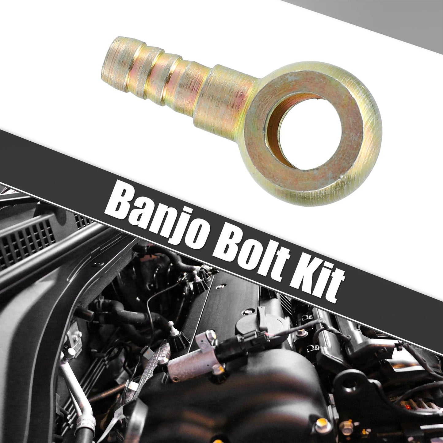 1 x M8x1 Banjo Bolt Kit with Copper Washers for Motorcycle